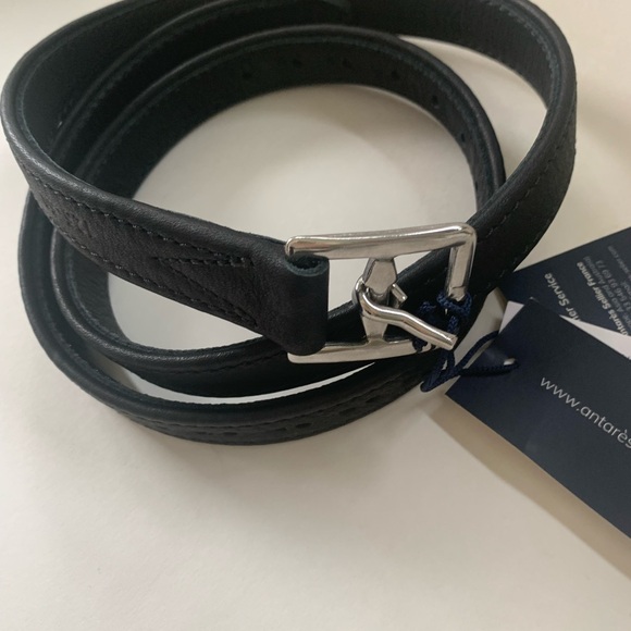 NWT Anteres-Sellier France Black Tack Belt Large